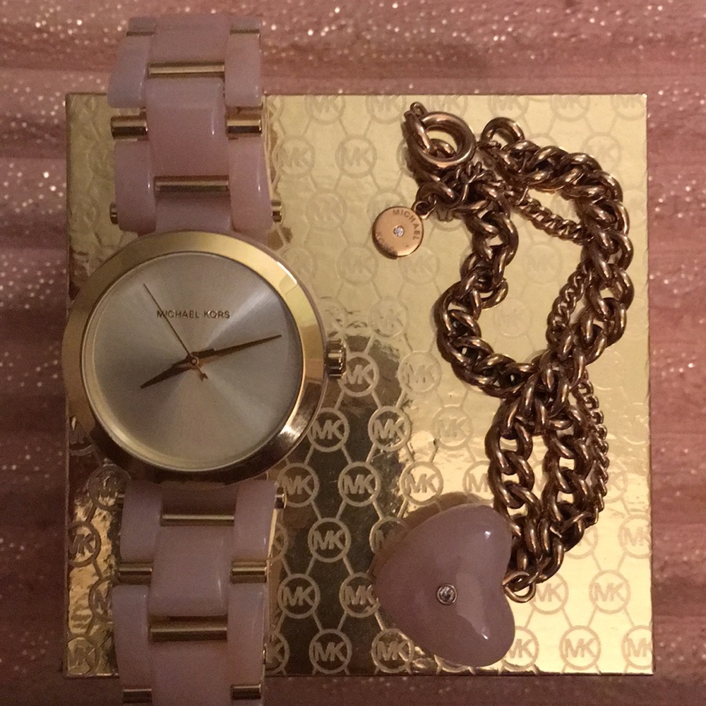 ORG MK RoseGold Watch & Charm bracelet.